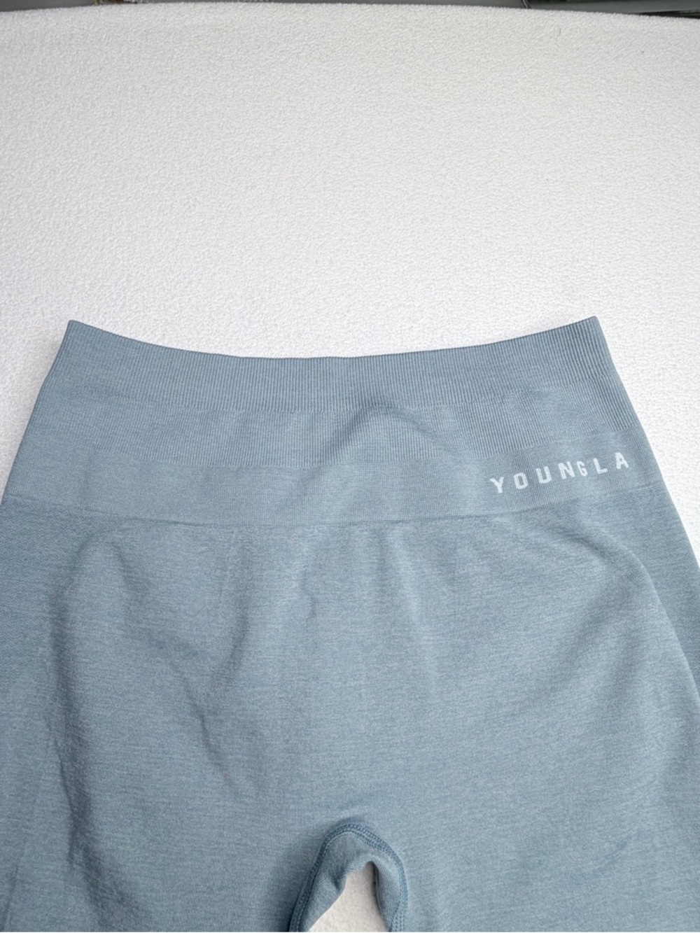 YoungLA Legacy Seamless Scrunch Leggings•YLAW1062• Dusty Blue - Picture 14 of 16